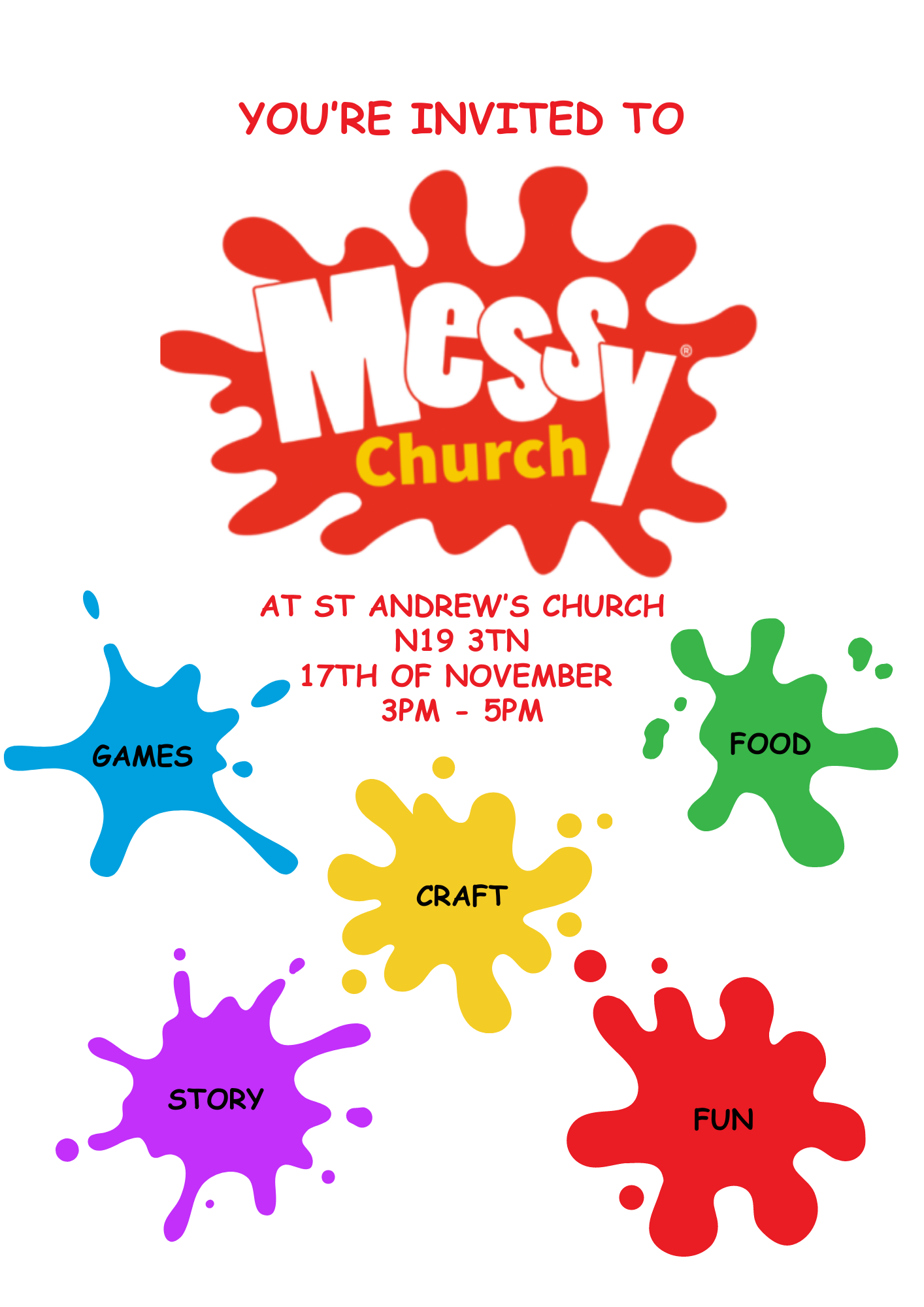 Messy Church Nov Flyers